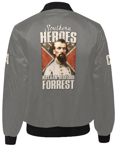 Southern Heroes Nathan Bedford Forrest quilted bomber jacket